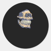 Peekaboo Death Skull Ronde Sticker (Voorkant)