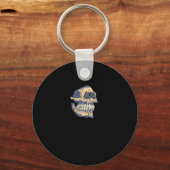 Peekaboo Death Skull Sleutelhanger (Voorkant)