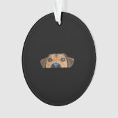 Peekaboo Dog Ornament (voorkant)