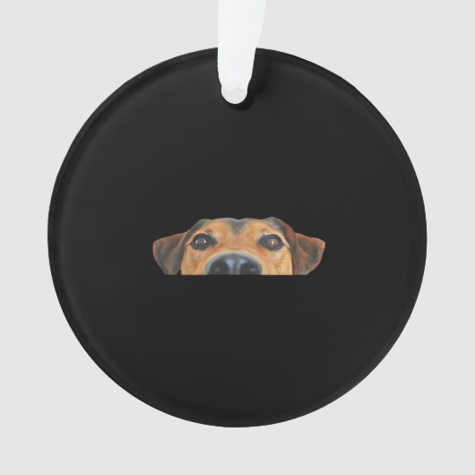 Peekaboo Dog Ornament (voorkant)