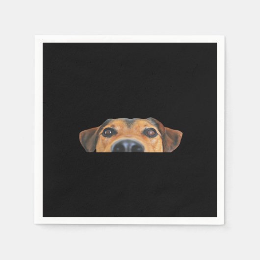 Peekaboo Dog Servet (Voorkant)