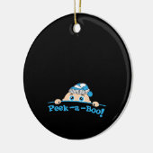 Peekaboo Fitted Keramisch Ornament (Links)