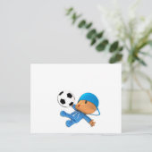 Peekaboo football briefkaart (Staand voorkant)