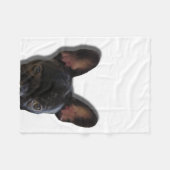 Peekaboo French Bulldog Fleece Deken (Voorkant (Horizontaal))