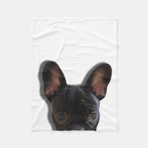 Peekaboo French Bulldog Fleece Deken