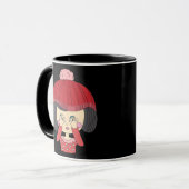 Peekaboo Girl Luiaard Design Mok (Voorkant links)