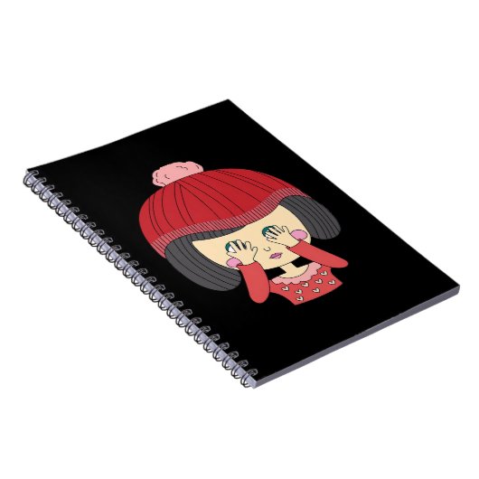 Peekaboo Girl Luiaard Design Notitieboek (Rechterzijde)