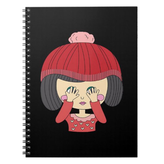 Peekaboo Girl Luiaard Design Notitieboek (Voorkant)