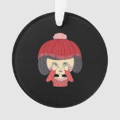 Peekaboo Girl Luiaard Design Ornament (voorkant)