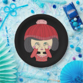 Peekaboo Girl Luiaard Design Papieren Bordje (Feest)