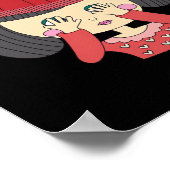 Peekaboo Girl Luiaard Design Poster (Hoek)