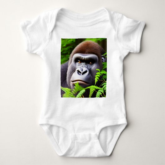 Peekaboo Gorilla, Baby Bosysuit Romper (Voorkant)