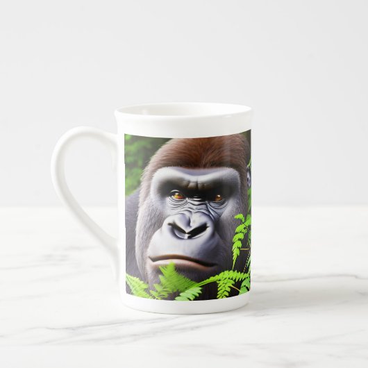 Peekaboo Gorilla, Bone China Cup Porselein Kop (Links)