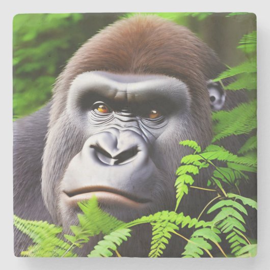 Peekaboo Gorilla, Stone Onderzetter (Voorkant)