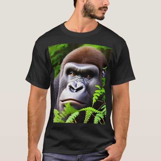 Peekaboo Gorilla, Unisex Tshirt (Voorkant)