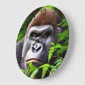 Peekaboo Gorilla, Wall Clock Grote Klok (Hoek)