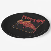 Peekaboo Grappig Quote Papieren Bordje (Gekanteld)