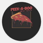 Peekaboo Grappig Quote Ronde Sticker (Voorkant)