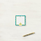 Peekaboo Green Baby Chick Post-it® Notes (Op bureau)