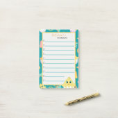 Peekaboo Groene Baby Chick Notities Post-it® Notes (Op bureau)