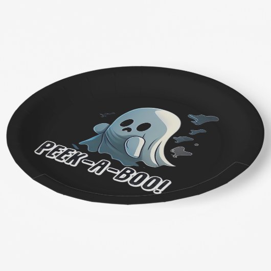 Peekaboo Halloween Edition Papieren Bordje (Gekanteld)