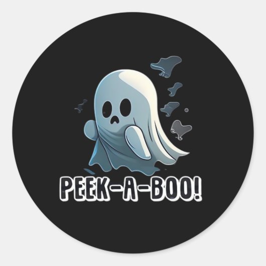 Peekaboo Halloween Edition Ronde Sticker (Voorkant)