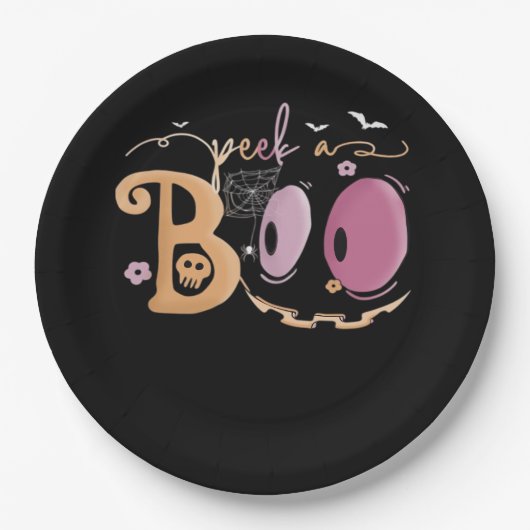 Peekaboo Halloween Essential Sloth Papieren Bordje (Voorkant)