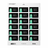 Peekaboo Happy Llama Adresetiketten Etiket (Full Sheet)