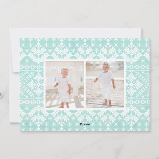 Peekaboo Joy | Vakantiefotokaart Feestdagenkaart (Achterkant)