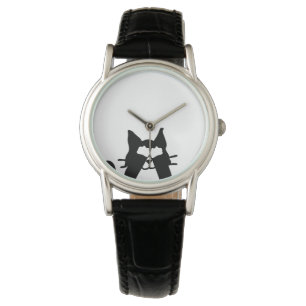 Peekaboo Kitty Cat Covering Eyes Horloge