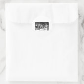 Peekaboo – klassieke basisslogan ronde sticker (Tas)