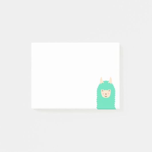 Peekaboo Llama Happy Emoji Post Post-it® Notes (Voorkant)
