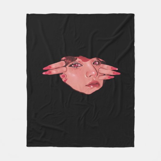 Peekaboo – Luiaard Design Vibes Fleece Deken (Voorkant)