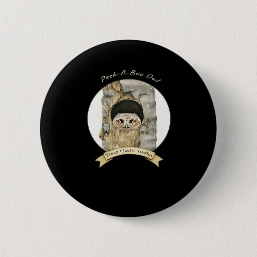 Peekaboo meme ontwerp voor Halloween Ronde Button 5,7 Cm (Voorkant)