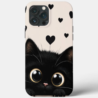Peekaboo Midnight Kitten Phonehoes Case-Mate iPhone Case