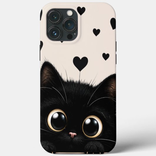 Peekaboo Midnight Kitten Phonehoes Case-Mate iPhone Case (Achterkant)