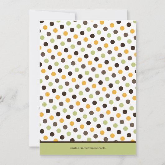 Peekaboo Monkey Invitation Kaart (Achterkant)