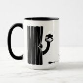 Peekaboo Ostrich Funny Mug Mok (Links)