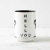 Peekaboo Ostrich Funny Mug Mok (Midden)