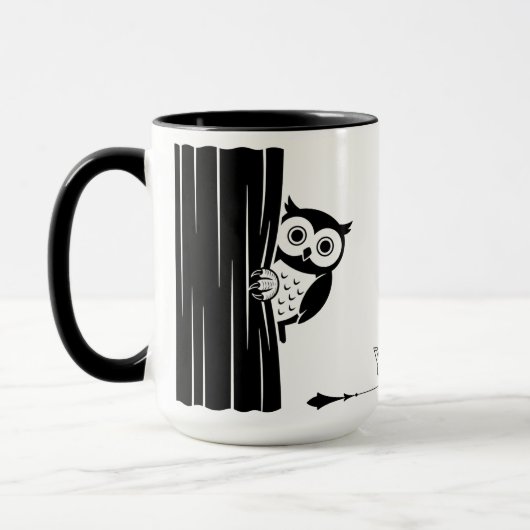 Peekaboo Owl Funny Mug Mok (Links)