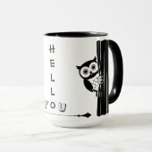 Peekaboo Owl Funny Mug Mok (Voorkant rechts)