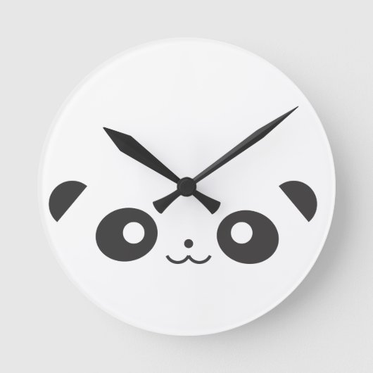 Peekaboo Panda Ronde Klok (Voorkant)