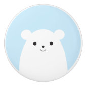 Peekaboo Polar Beer Ceramic Drawer Knob. Keramische Knop (Voorkant)