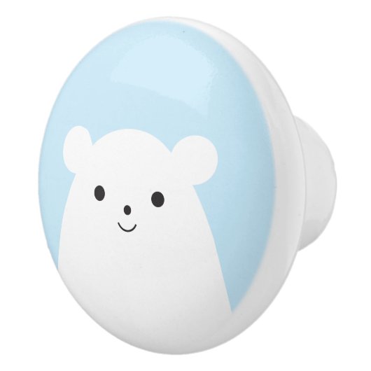 Peekaboo Polar Beer Ceramic Drawer Knob. Keramische Knop (Rechts)