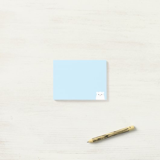 Peekaboo Polar Beer Post-it Notes (Op bureau)