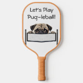 Peekaboo Pug Pickleball Paddle (Voorkant)