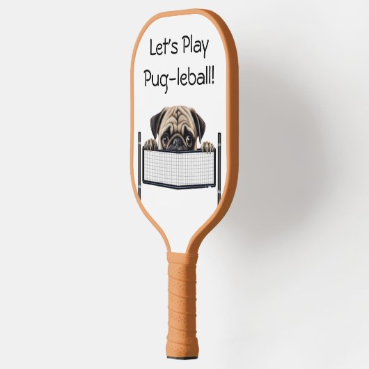 Peekaboo Pug Pickleball Paddle (Links)