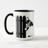Peekaboo Puppy Funny Mug Mok (Links)