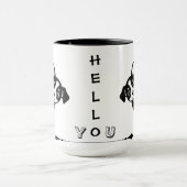 Peekaboo Puppy Funny Mug Mok (Midden)