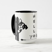 Peekaboo Puppy Funny Mug Mok (Voorkant links)